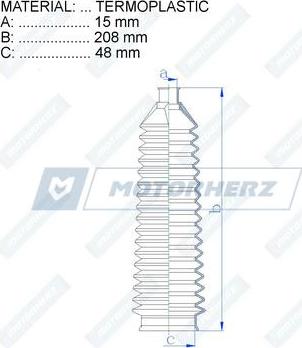 Motorherz RDZ0392MG - Пильник, рульове управління autocars.com.ua