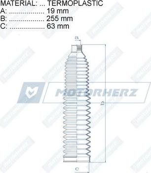 Motorherz RDZ0401MG - Пильник, рульове управління autocars.com.ua