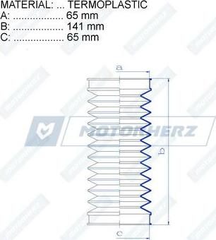 Motorherz RDZ0402MG - Пильник, рульове управління autocars.com.ua