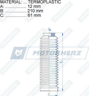 Motorherz RDZ0408MG - Пильник, рульове управління autocars.com.ua