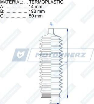 Motorherz RDZ0415MG - Пильник, рульове управління autocars.com.ua