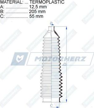 Motorherz RDZ0446MG - Пыльник, рулевое управление avtokuzovplus.com.ua