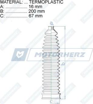 Motorherz RDZ0455MG - Пильник, рульове управління autocars.com.ua