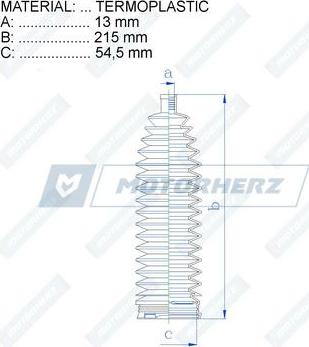 MOTORHERZ RDZ0459MG - Пыльник, рулевое управление avtokuzovplus.com.ua