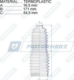 Motorherz RDZ0469MG - Пильник, рульове управління autocars.com.ua