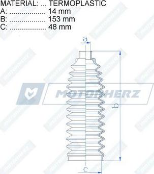 Motorherz RDZ0477MG - Пильник, рульове управління autocars.com.ua