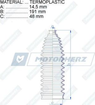 Motorherz RDZ0481MG - Пыльник, рулевое управление avtokuzovplus.com.ua