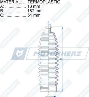 Motorherz RDZ0482MG - Пыльник, рулевое управление avtokuzovplus.com.ua