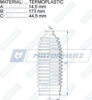 Motorherz RDZ0483MG - Пильник, рульове управління autocars.com.ua