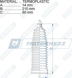 Motorherz RDZ0509MG - Пыльник, рулевое управление avtokuzovplus.com.ua