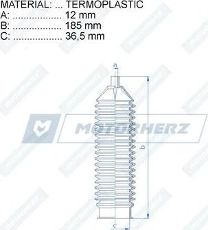 Motorherz RDZ0512MG - Пильник, рульове управління autocars.com.ua