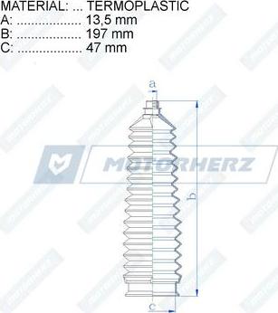 Motorherz RDZ0519MG - Пильник, рульове управління autocars.com.ua