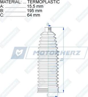 Motorherz RDZ0548MG - Пыльник, рулевое управление avtokuzovplus.com.ua