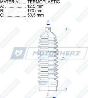 Motorherz RDZ0564MG - Пыльник, рулевое управление avtokuzovplus.com.ua