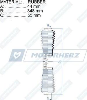 Motorherz RDZ0573MG - Пыльник, рулевое управление avtokuzovplus.com.ua