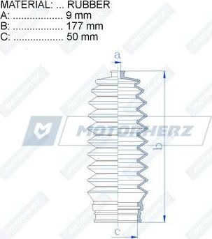 Motorherz RDZ0581MG - Пыльник, рулевое управление avtokuzovplus.com.ua