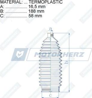 Motorherz RDZ0590MG - Пильник, рульове управління autocars.com.ua