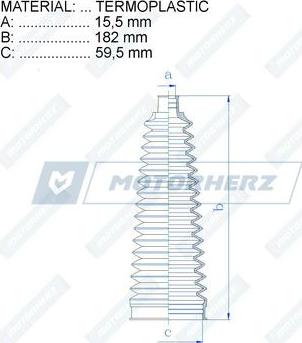 Motorherz RDZ0595MG - Пильник, рульове управління autocars.com.ua