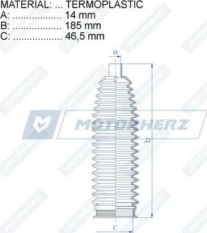 Motorherz RDZ0596MG - Пильник, рульове управління autocars.com.ua