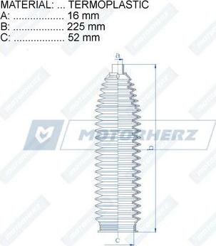 Motorherz RDZ0598MG - Пыльник, рулевое управление avtokuzovplus.com.ua