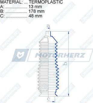 Motorherz RDZ0599MG - Пильник, рульове управління autocars.com.ua