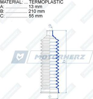 Motorherz RDZ0600MG - Пильник, рульове управління autocars.com.ua