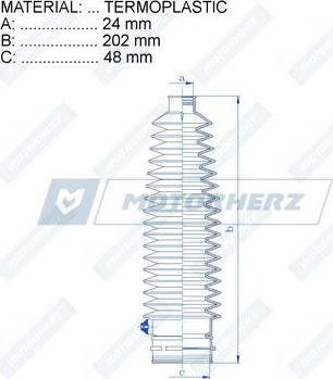 Motorherz RDZ0610MG - Пыльник, рулевое управление avtokuzovplus.com.ua