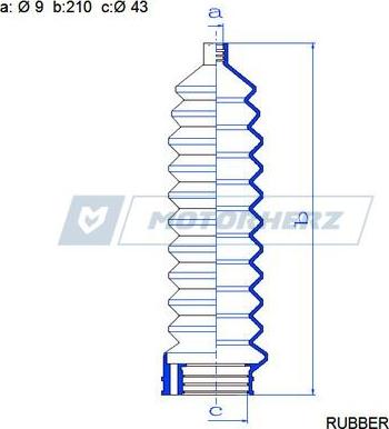 Motorherz RDZ0618MG - Пыльник, рулевое управление avtokuzovplus.com.ua