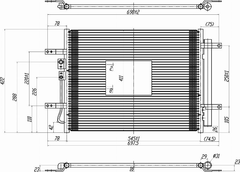 MOTRIO 8550509539 - Конденсатор, кондиціонер autocars.com.ua