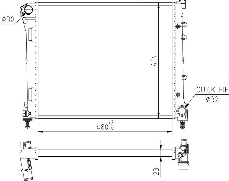 MOTRIO 8550509569 - Радіатор, охолодження двигуна autocars.com.ua