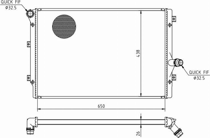 MOTRIO 8550509608 - Радіатор, охолодження двигуна autocars.com.ua