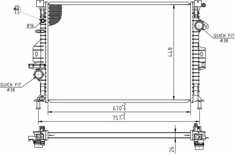 MOTRIO 8550509613 - Радіатор, охолодження двигуна autocars.com.ua