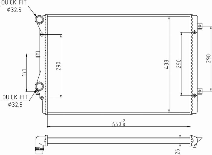 MOTRIO 8550509664 - Радіатор, охолодження двигуна autocars.com.ua
