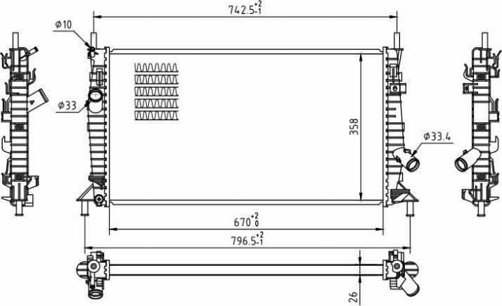 MOTRIO 8550509670 - Радіатор, охолодження двигуна autocars.com.ua