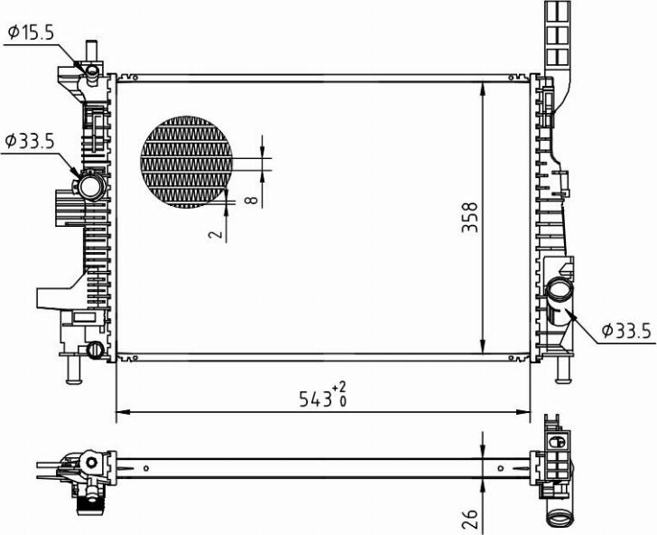 MOTRIO 8550509694 - Радіатор, охолодження двигуна autocars.com.ua