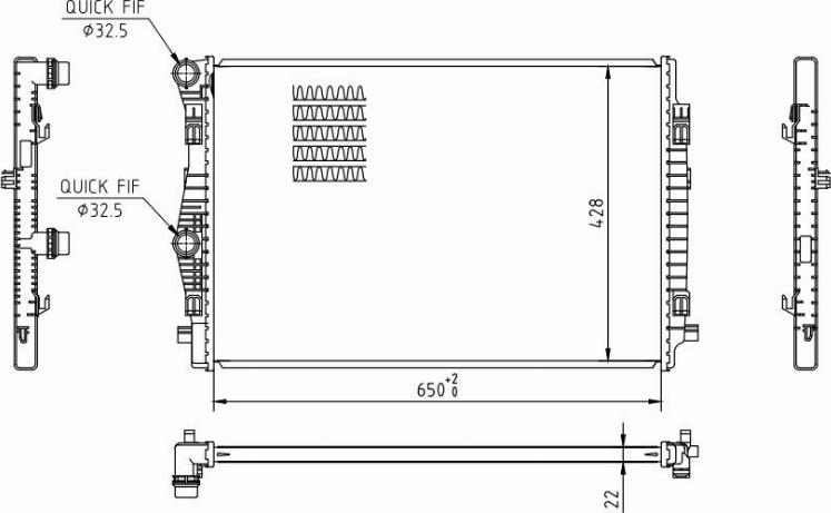 MOTRIO 8550509703 - Радіатор, охолодження двигуна autocars.com.ua