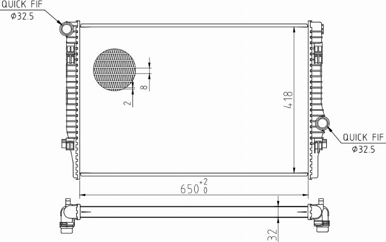MOTRIO 8550509705 - Радіатор, охолодження двигуна autocars.com.ua