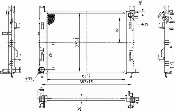 MOTRIO 8550509706 - Радіатор, охолодження двигуна autocars.com.ua