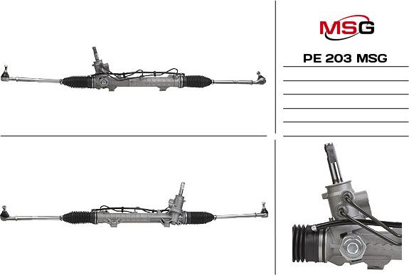 MSG PE 203 - Рульовий механізм, рейка autocars.com.ua