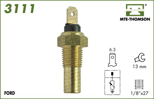 MTE-Thomson 3111 - Датчик, температура охолоджуючої рідини autocars.com.ua