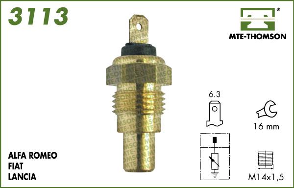 MTE-Thomson 3113 - Датчик, температура охолоджуючої рідини autocars.com.ua