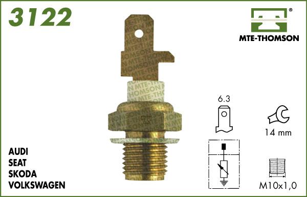 MTE-Thomson 3122 - Датчик, температура охлаждающей жидкости autodnr.net