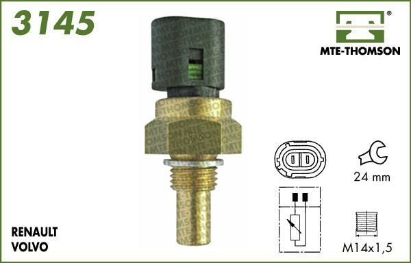 MTE-Thomson 3145 - Датчик, температура охолоджуючої рідини autocars.com.ua