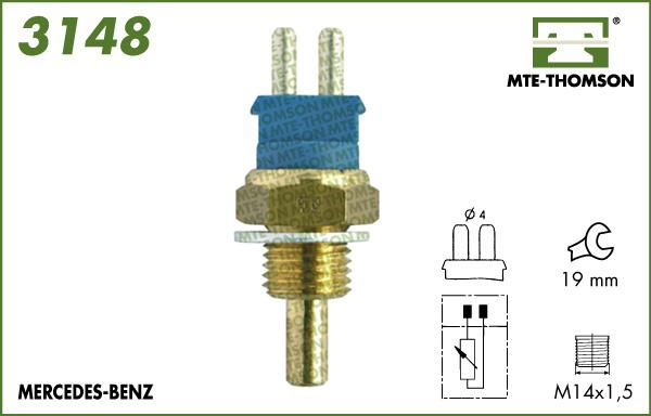 MTE-Thomson 3148 - Датчик, температура охлаждающей жидкости autodnr.net