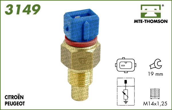 MTE-Thomson 3149 - Датчик, температура охлаждающей жидкости autodnr.net