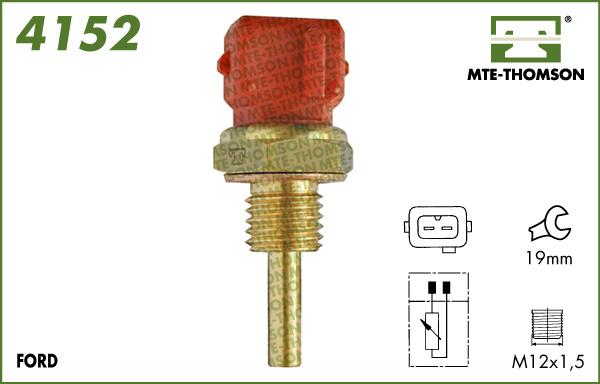 MTE-Thomson 4152 - Датчик, температура охлаждающей жидкости autodnr.net