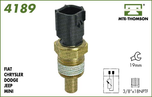 MTE-Thomson 4189 - Датчик, температура охлаждающей жидкости autodnr.net