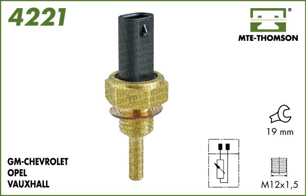MTE-Thomson 4221 - Датчик, температура охлаждающей жидкости autodnr.net