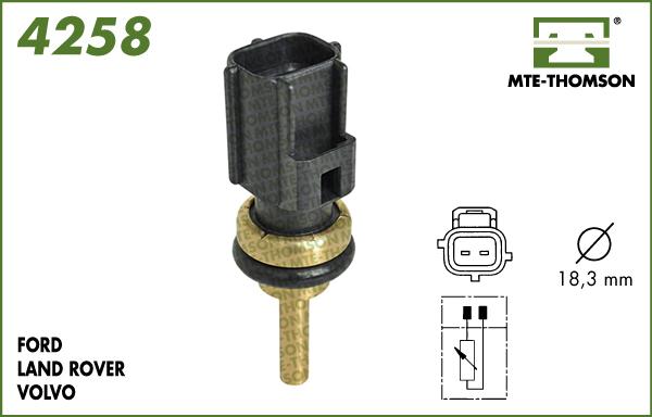 MTE-Thomson 4258 - Датчик, температура охлаждающей жидкости autodnr.net