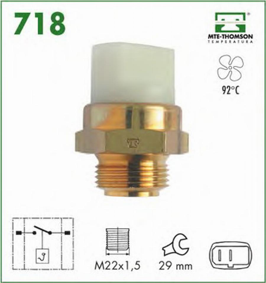 MTE-Thomson 718 - Термовыключатель, вентилятор радиатора / кондиционера autodnr.net